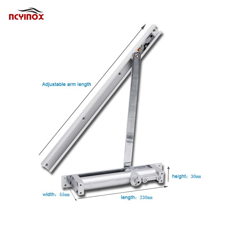 Hidden Hydraulic Aluminum Concealed Door Closer Hotel Automatic Doors