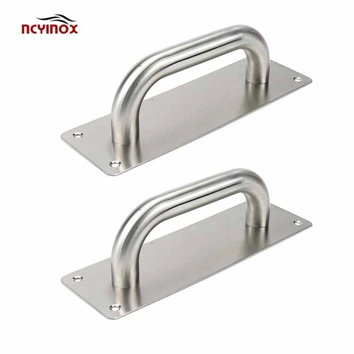 Stainless Steel Handle Fire Door Handle Safety Passage Door Handle Push & Pull Plate U Handle For Commercial