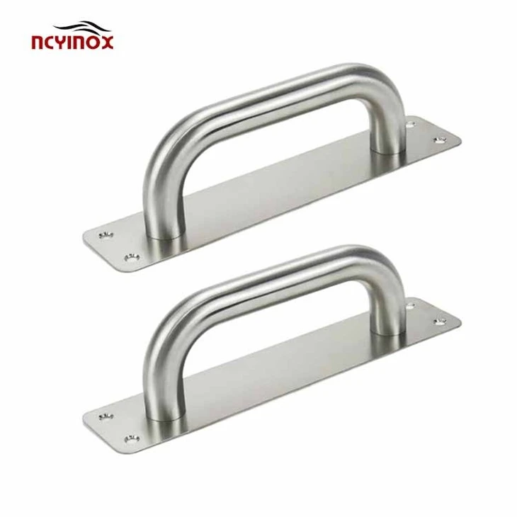 Stainless Steel Handle Fire Door Handle Safety Passage Door Handle Push & Pull Plate U Handle For Commercial