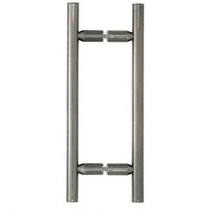 Modern Commercial Matte Black 8" Ladder Style Back-to-Back Glass Door Pull Handles suppliers